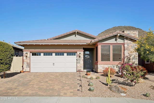 view of front of home featuring a garage