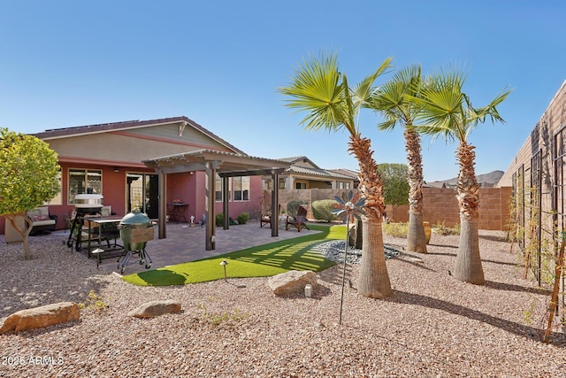 view of yard with a patio