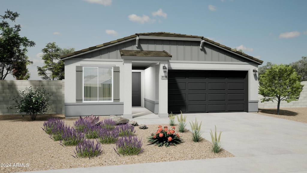 view of front of house featuring a garage