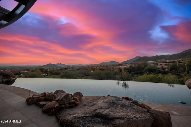 view of water feature featuring a mountain view