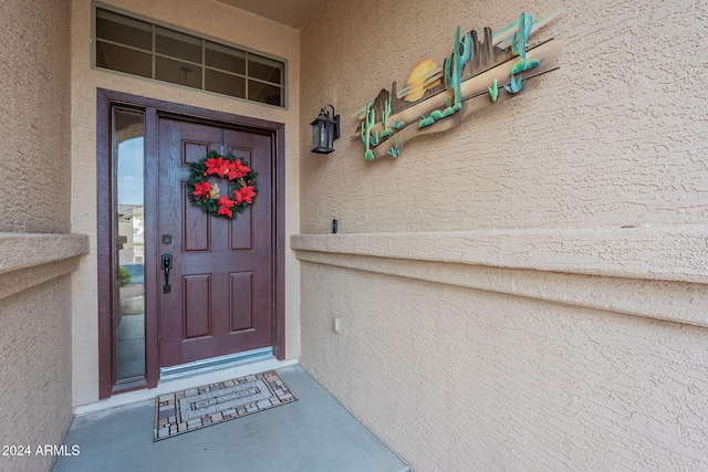 view of doorway to property