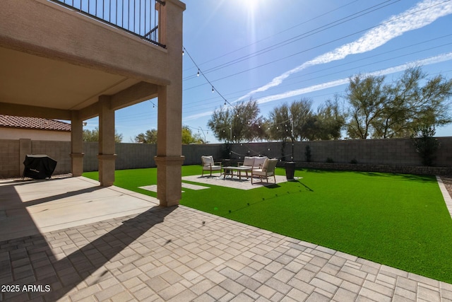 view of patio / terrace featuring a fenced backyard