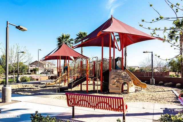 view of community jungle gym