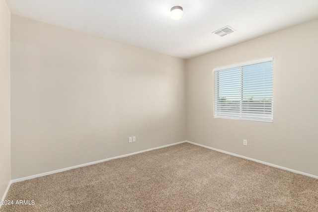 view of carpeted spare room