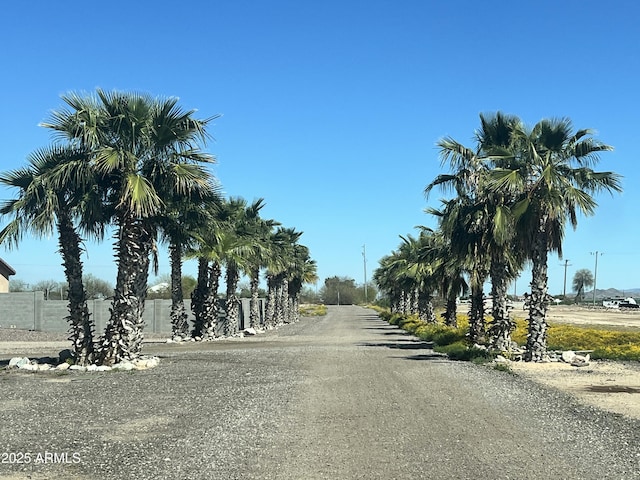 view of road