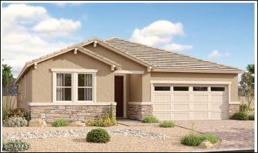 view of front facade featuring a garage