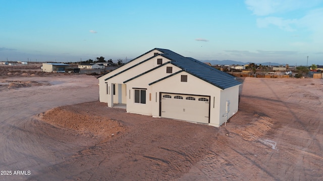 exterior space with a mountain view