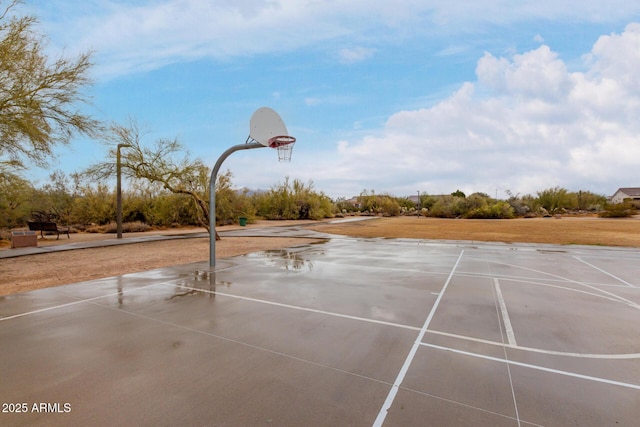 view of basketball court with community basketball court