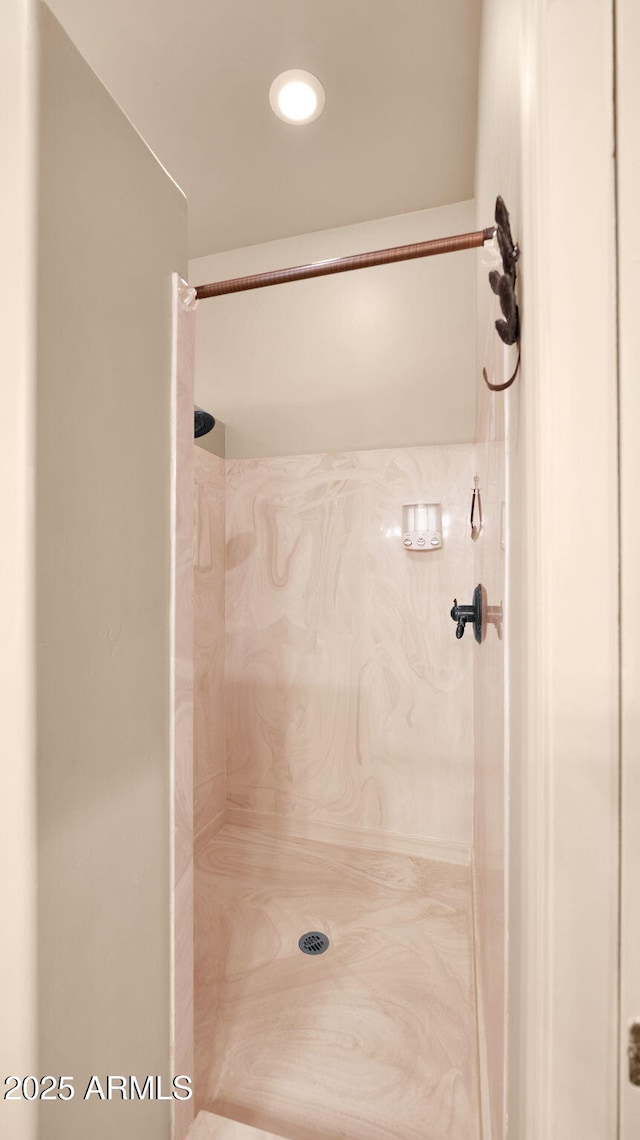 bathroom with walk in shower