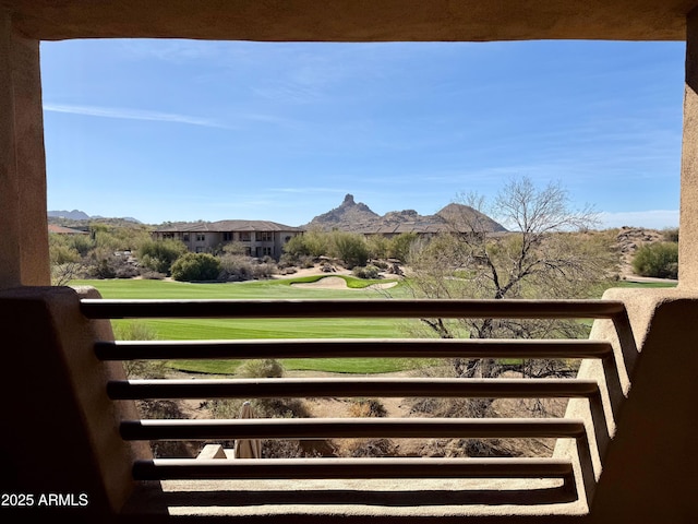 exterior space with a mountain view