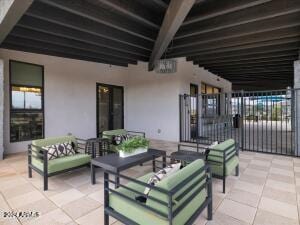 view of patio / terrace with an outdoor living space