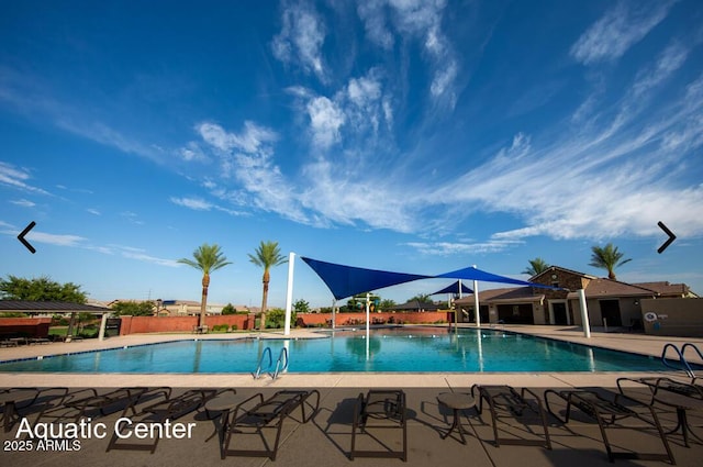 view of pool with a patio area