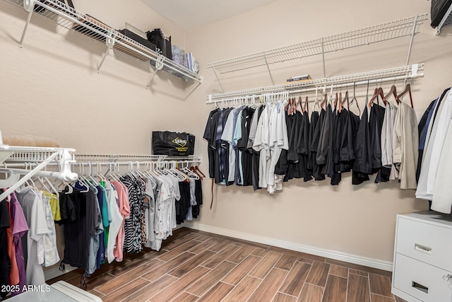 view of walk in closet