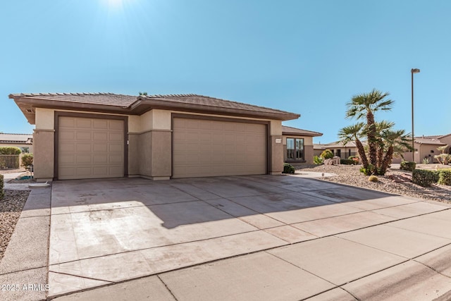 view of front facade with a garage