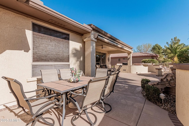 view of patio with exterior kitchen