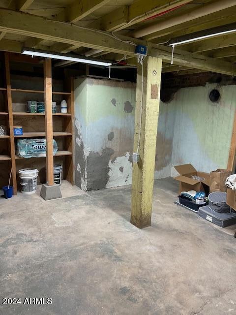 view of basement