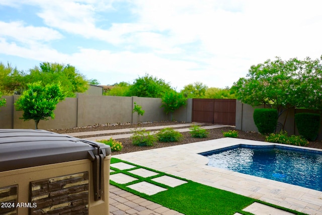 view of pool featuring a patio