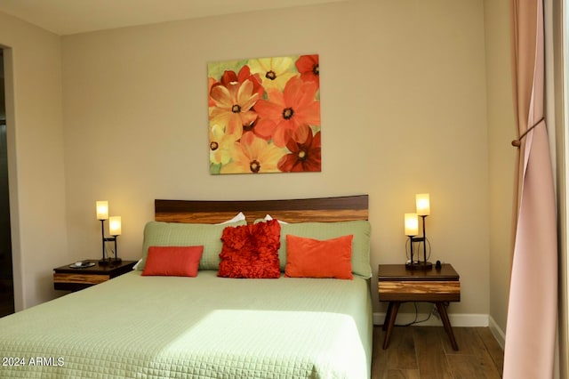 bedroom featuring hardwood / wood-style flooring