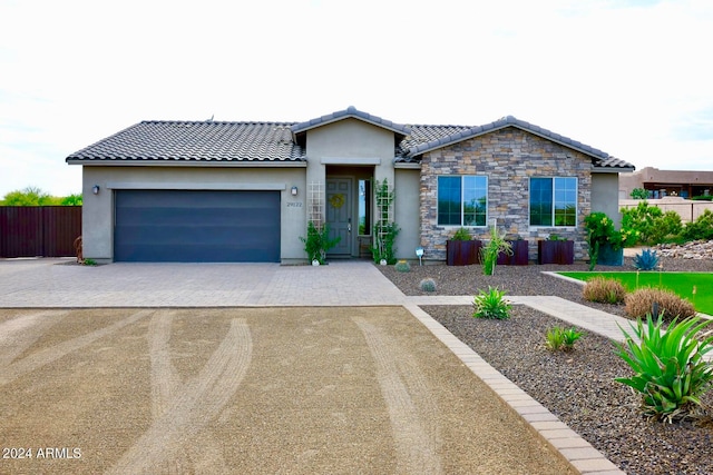 view of front of house featuring a garage