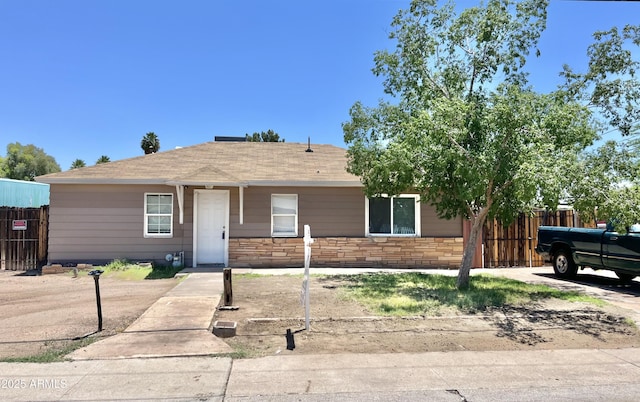 4211 N 32nd Ave, Phoenix, AZ 85017 - view of front of house featuring stone siding and roof with shingles