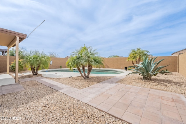 view of pool featuring a patio area