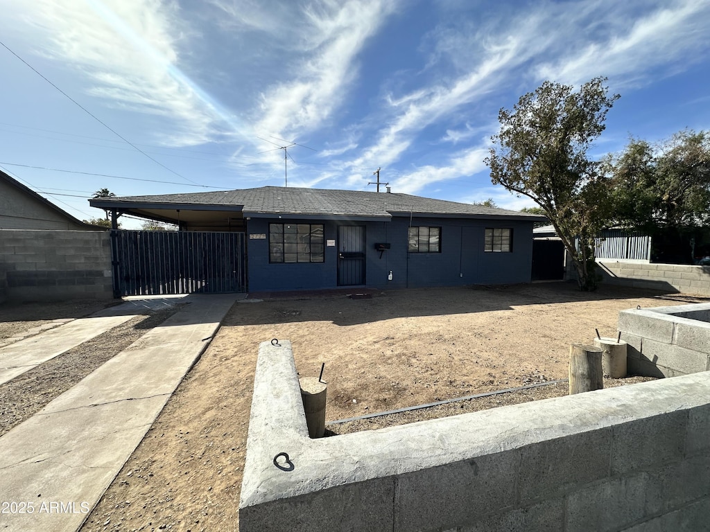 view of ranch-style home