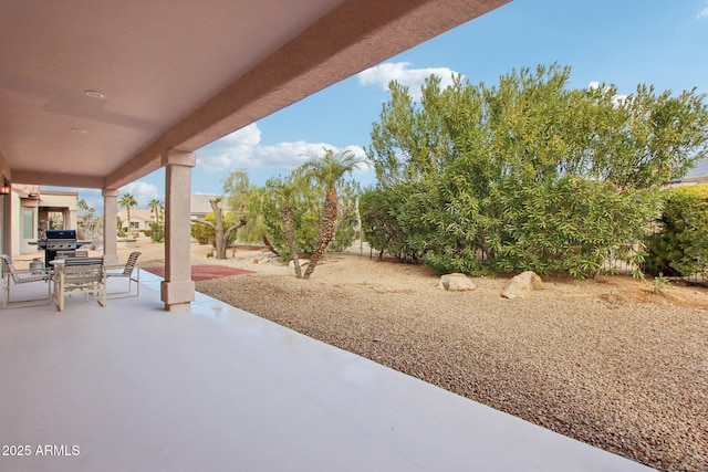 view of patio / terrace with a grill