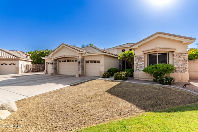 view of front of home featuring a garage