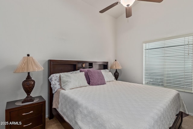 136 N 236th Ave, Buckeye, AZ 85396 - carpeted bedroom with vaulted ceiling and ceiling fan