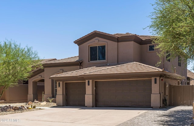 view of front of home featuring a garage