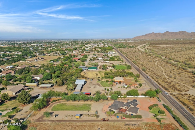 bird's eye view featuring a mountain view