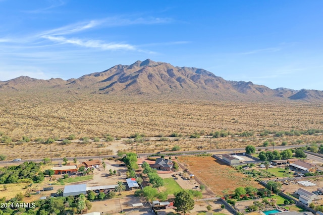 aerial view featuring a mountain view