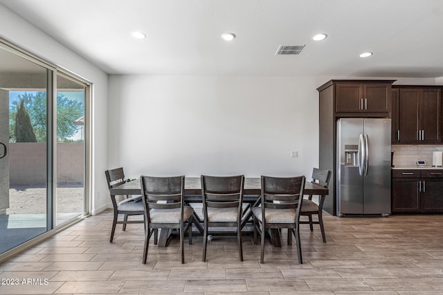 view of dining space