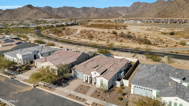 bird's eye view featuring a mountain view