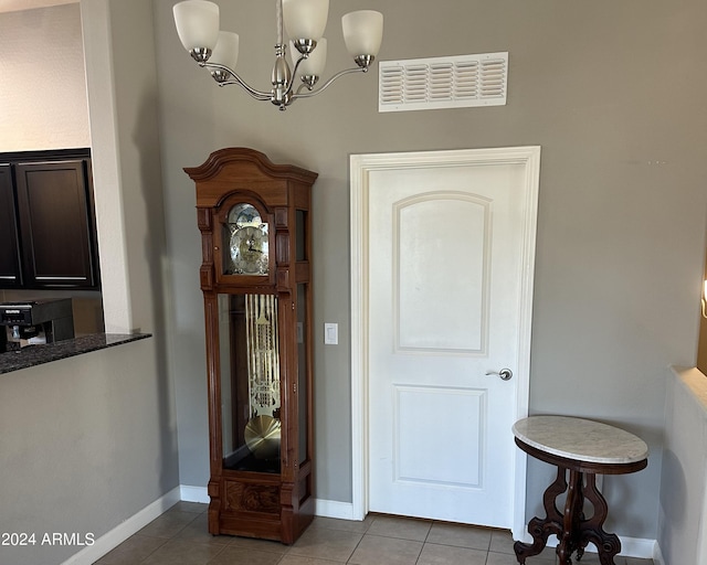 2150 W Alameda Rd Unit 2139, Phoenix, AZ 85085 - entryway with light tile patterned floors, baseboards, and a chandelier