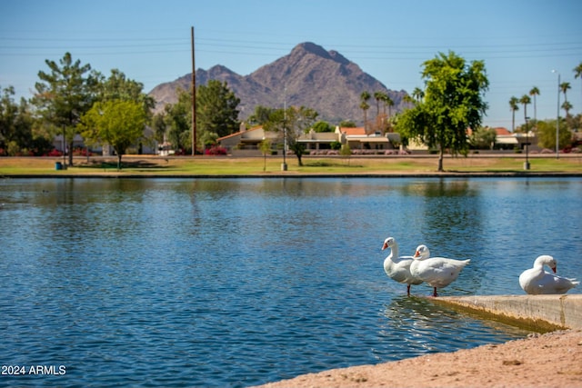 property view of water with a mountain view