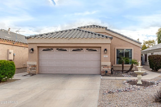 view of front of home featuring a garage