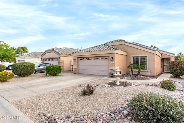 view of front facade with a garage