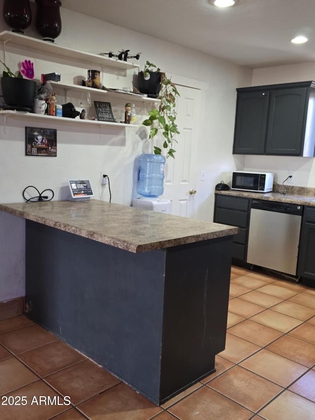 4207 N Santa Fe Ave, Douglas, AZ 85607 - kitchen featuring recessed lighting, stainless steel dishwasher, and light tile patterned floors