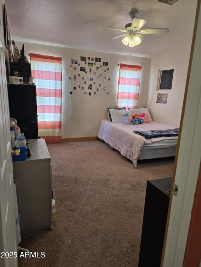4207 N Santa Fe Ave, Douglas, AZ 85607 - carpeted bedroom with visible vents and ceiling fan