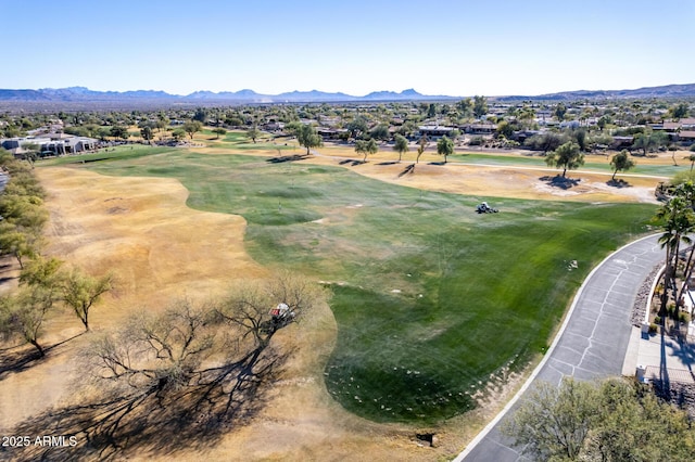 aerial view featuring a mountain view