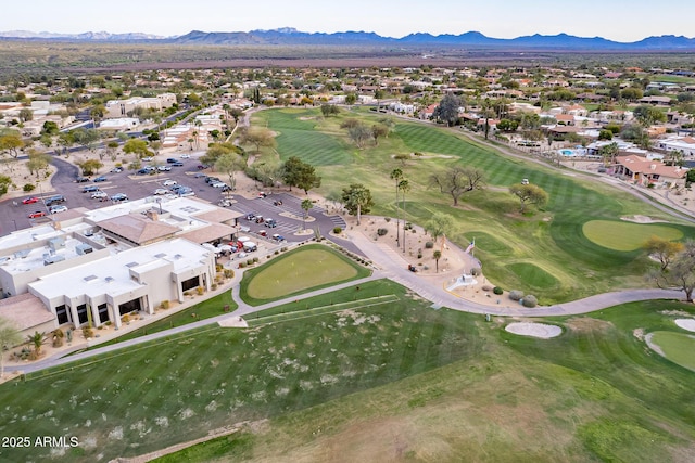 bird's eye view featuring a mountain view