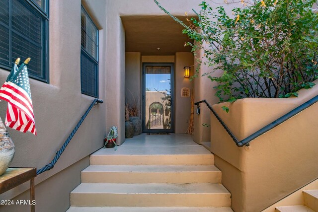 adobe home with a garage