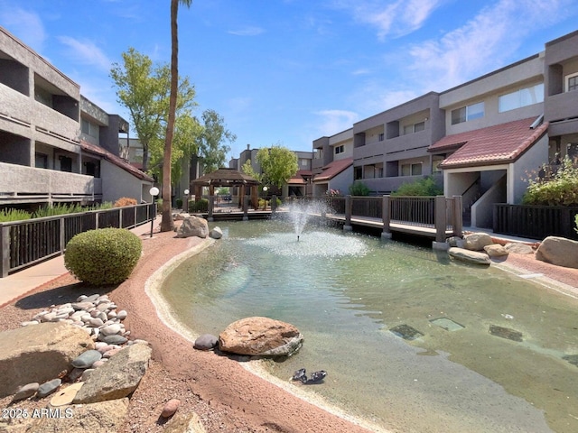 view of community featuring a gazebo