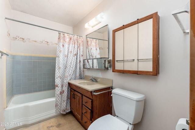 2002 W Whitton Ave, Phoenix, AZ 85015 - full bath with shower / tub combo with curtain, vanity, and tile patterned flooring