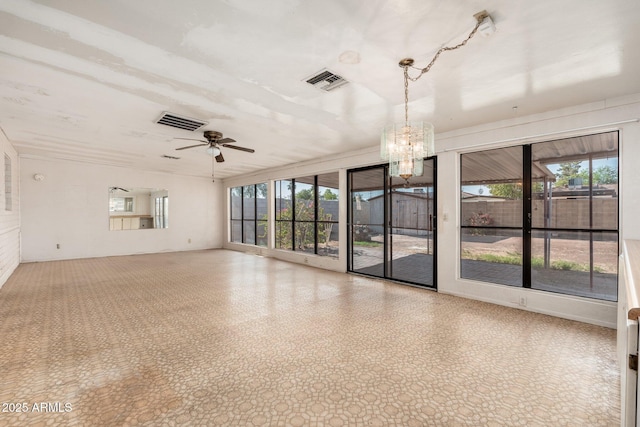 2002 W Whitton Ave, Phoenix, AZ 85015 - unfurnished sunroom with a chandelier