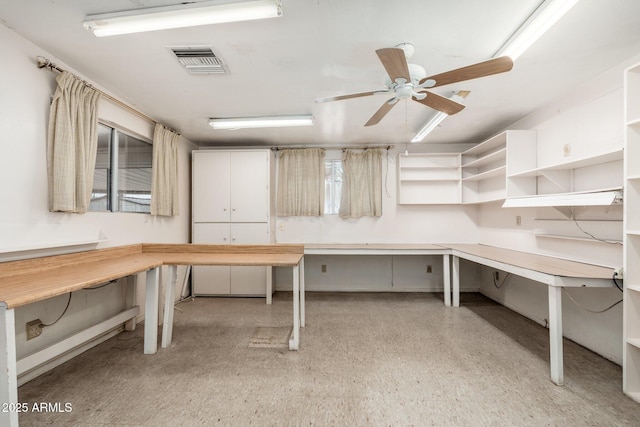 2002 W Whitton Ave, Phoenix, AZ 85015 - unfurnished office with ceiling fan and built in desk