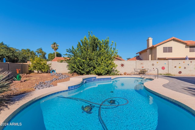 view of pool with a patio