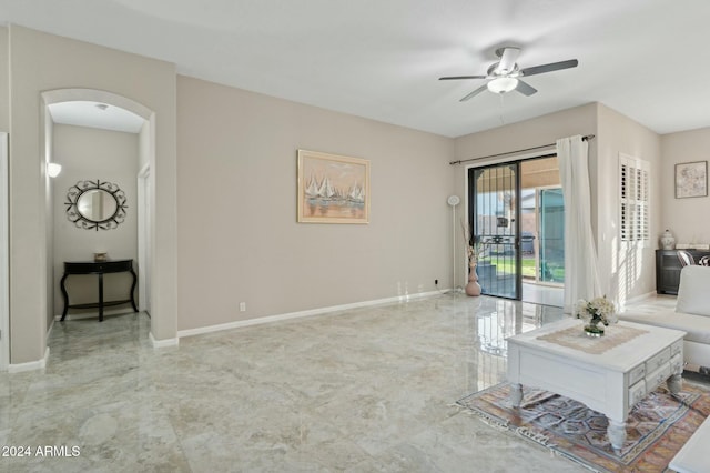 755 E Orchid Ln, Gilbert, AZ 85296 - living room featuring ceiling fan