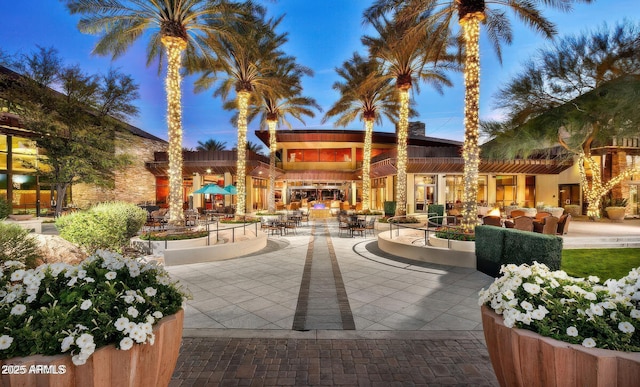 view of property's community featuring a patio